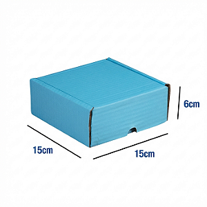 Caixa de Papelão Azul Pequena - 15 x 15 x 6