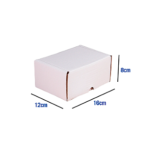 Caixa de Papelão Branca Pequena - 16 x 12 x 8