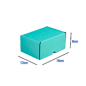 Caixa de Papelão Verde Pequena - 16 x 12 x 8