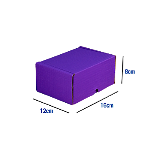 Caixa de Papelão Violeta Pequena - 16 x 12 x 8