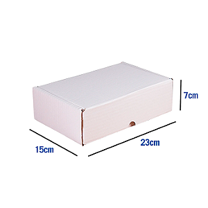 Caixa de Papelão Branca Média - 23 x 15 x 7
