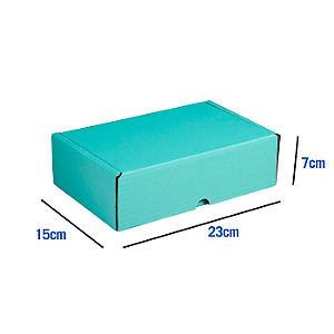 Caixa de Papelão Verde Média - 23 x 15 x 7