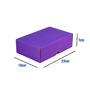 Caixa de Papelão Violeta Média - 23 x 15 x 7