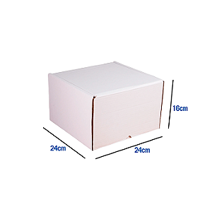 Caixa de Papelão Média Branca - 24 x 24 x 16