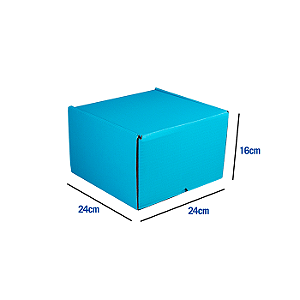 Caixa de Papelão Azul Média - 24 x 24 x 16