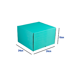 Caixa de Papelão Verde Média - 24 x 24 x 16