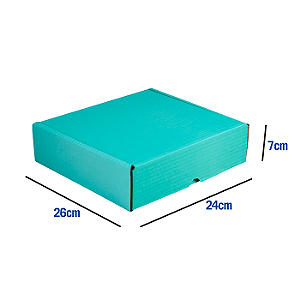 Caixa de Papelão Verde Média - 26 x 24 x 7