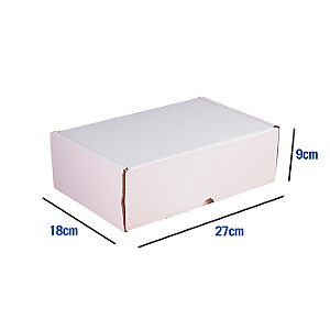 Caixa de Papelão Grande Branca - 27 x 18 x 9