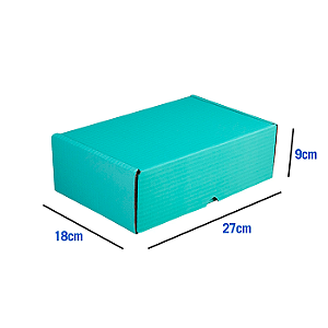 Caixa de Papelão Verde Grande - 27 x 18 x 9