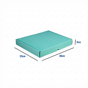 Caixa de Papelão Verde Grande - 30 x 25 x 4