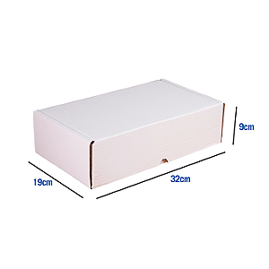 Caixa de Papelão Grande Branca - 32 x 19 x 9