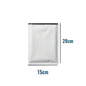 Saco Zip EVA Fosco com Trilho Preto - 15x20