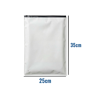 Saco Zip EVA Fosco com Trilho Preto - 25x35