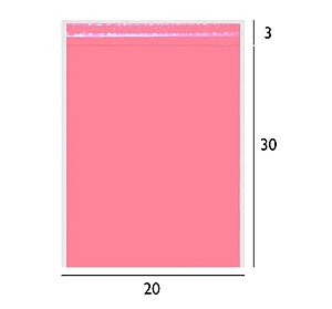 Envelope de Segurança Colorido Pequeno - 20x30 - Rosa Bebê