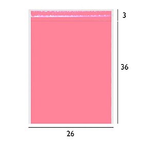 Envelope de Segurança Colorido Médio - 26x36 - Rosa Bebê