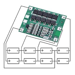 Placa de Proteção para Bateria 4s 40a 18650 BMS