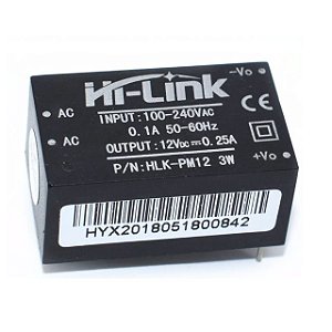 Módulo Fonte - HLK-PM12 AC-DC 12V 3W