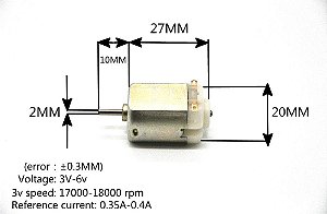 Mini Motor Elétrico Dc 3v - 6v