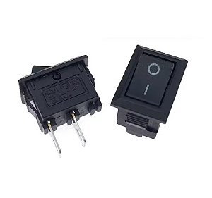 Mini Interruptor Botão On Off 2 Pinos 10x15mm 3A 250V - KCD11