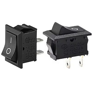 Mini Interruptor Botão On Off 2 Pinos 15x20mm 3A 250V - KCD1