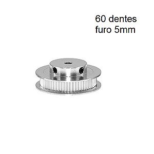Polia Gt2 60 Dentes - Furo 5mm Correia 6mm