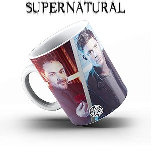 Caneca Sobrenatural - Crowley - Dean - Sam - Castiel