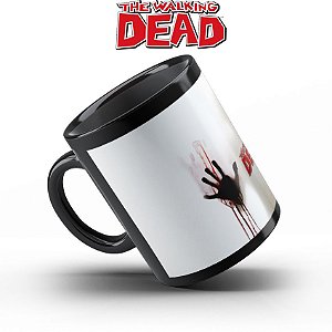 Caneca The Walking Dead Preta Que Brilha no Escuro