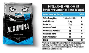 Albumina 100% Pura Natural 500g Proteína Pura - Natural