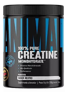 Creatina Animal 200 Mesh (micronizada) 100% pura 200g Universal Nutrition -Série Animal