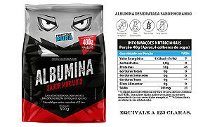 Albumina 100% Pura 500g Proteína Pura - Morango