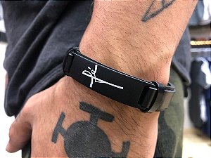 Pulseira Masculina Fé Allblack Preto Fosco Social Regulável