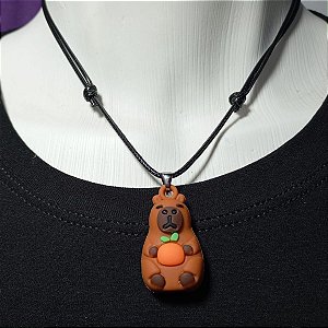Colar Capivara Kawaii Fofo, Divertido E Regulável Lembraça
