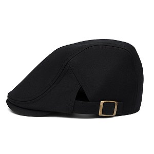 Boina Com Regulagem Lateral Peaky Blinders Preta Fivela Nova
