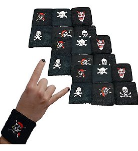 Kit 40 Munhequeiras Braceletes De Caveira Pulseira Atacado