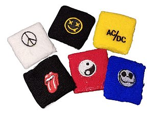 Munhequeira De Rock Emile Rolling Stones Atacado Kit C/12