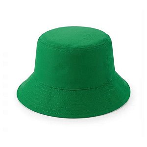 Chapéu Bucket Panamá Verde Estilo Praia Copa do Mundo Brasil