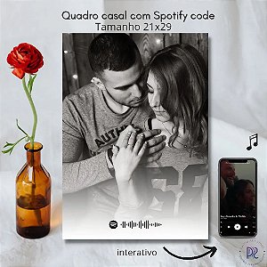 Quadro personalizado casal com Spotify code