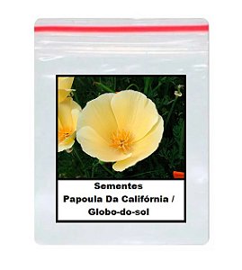 50 Sementes de Papoula Da Califórnia / Globo-do-sol.