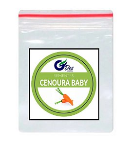700 Sementes De Cenoura Baby Orgânica