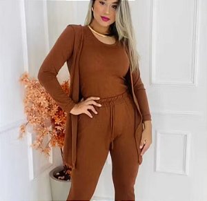Conjunto 3 peças Marrom Tamanho G