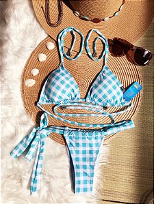 Biquíni Xadrez Amarração Lateral