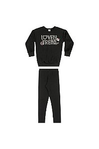 Conjunto Feminino Infantil Manga Longa