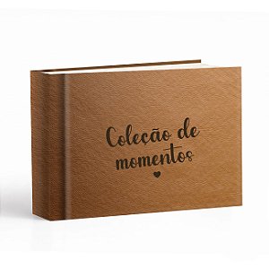 15x21cm Capa Courino Coleção de momentos - 1 foto por página