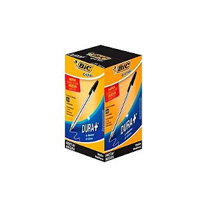 Caneta Esferográfica BIC Cristal Dura+ preta com 50 un.