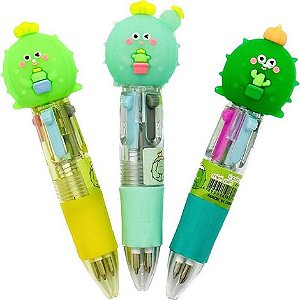 Caneta Mini 4 cores - Cactos