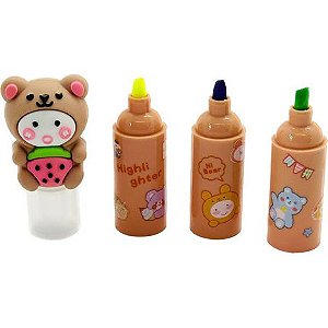 Marca Texto Urso Capuz (3 cores)