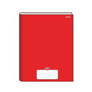 Caderno Brochura Capa Dura 1/4 80 Folhas Vermelho Slim Stiff Jandaia - 1 Pacote Com 5 Unidades