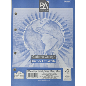Caderno Para Fichário 177x242 Off-White 80 Folhas Uniflex Jandaia