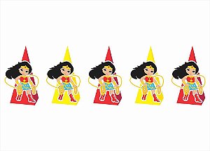 10 Caixinhas CONE para doces Mulher Maravilha Baby (cute)