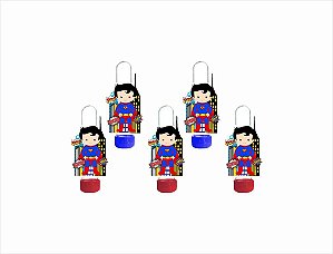 10 tubetes 13cm para doces Superman Baby